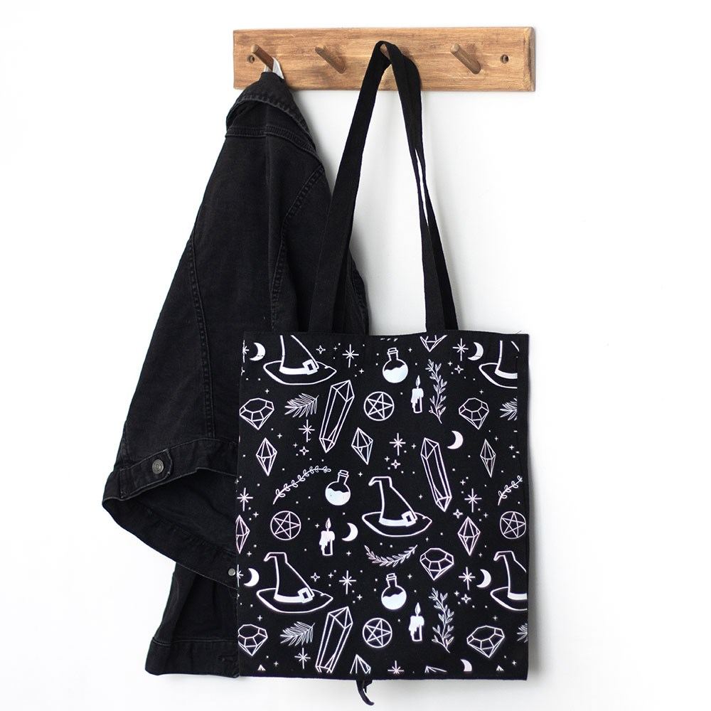 Something Different - Witch Print Polycotton Tote bag - Multicolours